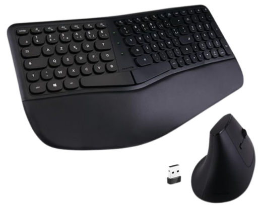 Ensemble clavier souris ergonomique sans fil