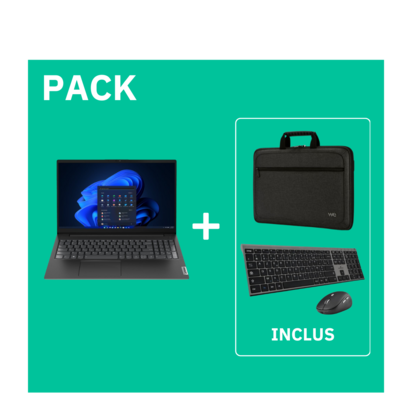 Ensemble ordinateur portable avec  clavier souris sans fil et sacoche de transport