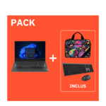 Ensemble ordinateur portable avec  clavier souris sans fil et sacoche de transport