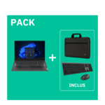 Ensemble ordinateur portable avec  clavier souris sans fil et sacoche de transport