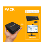 Ensemble ordinateur avec écran 24'' webcam intégrée  et clavier souris sans fil rechargeable